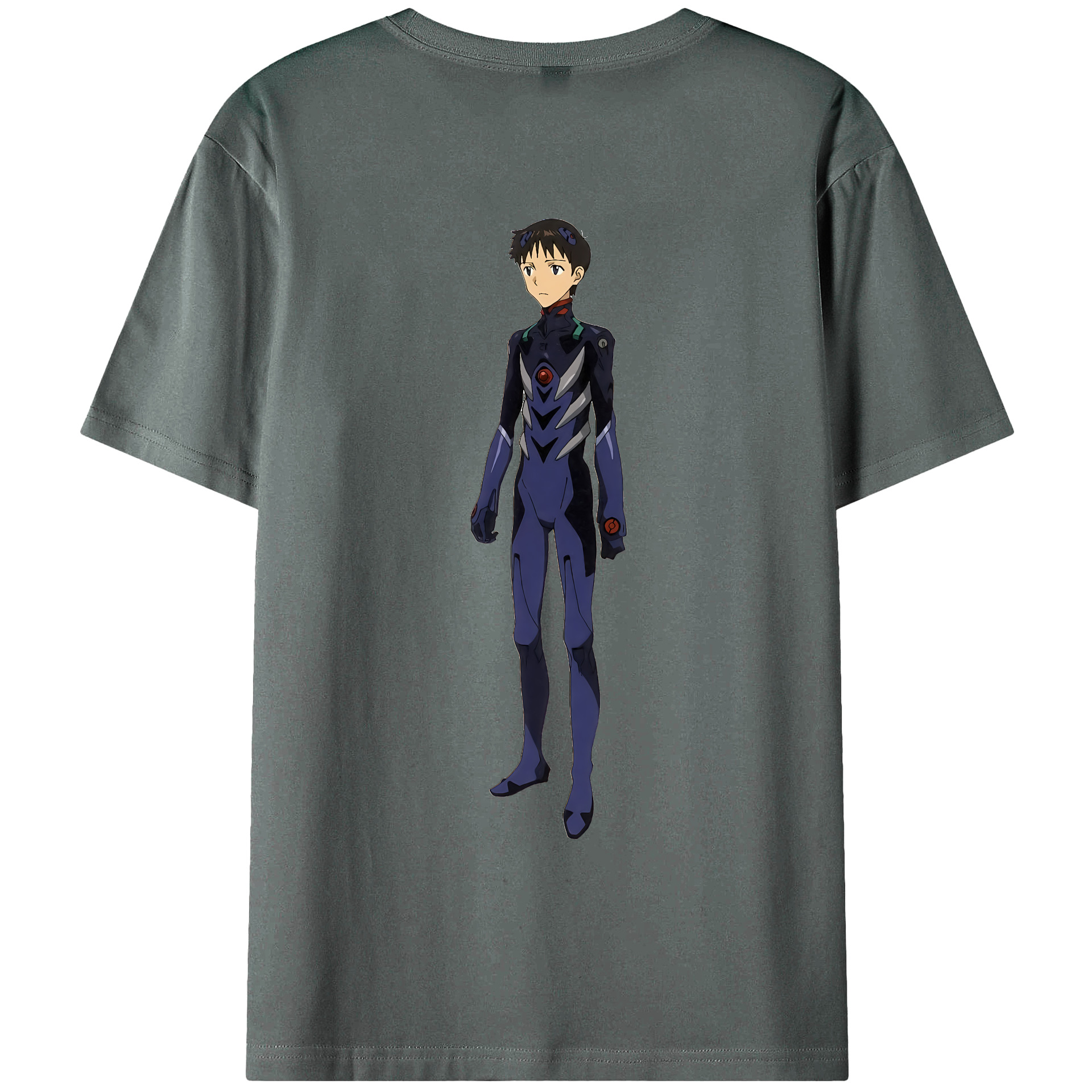 （画像用） EVA 新世紀エヴァンゲリオン 綿100％ メンズ半袖Tシャツ（バックプリント） 通気性